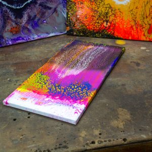 About The Future, About The Past - A Captivating Acrylic Pour Painting – Fluid Abstract Art