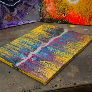 I Accept The Here & Now – Acrylic Pour Painting – Fluid Abstract Art Acrylic