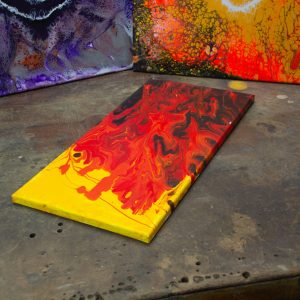 Straightening By Fire - Acrylic Pour Painting – Fluid Abstract Art