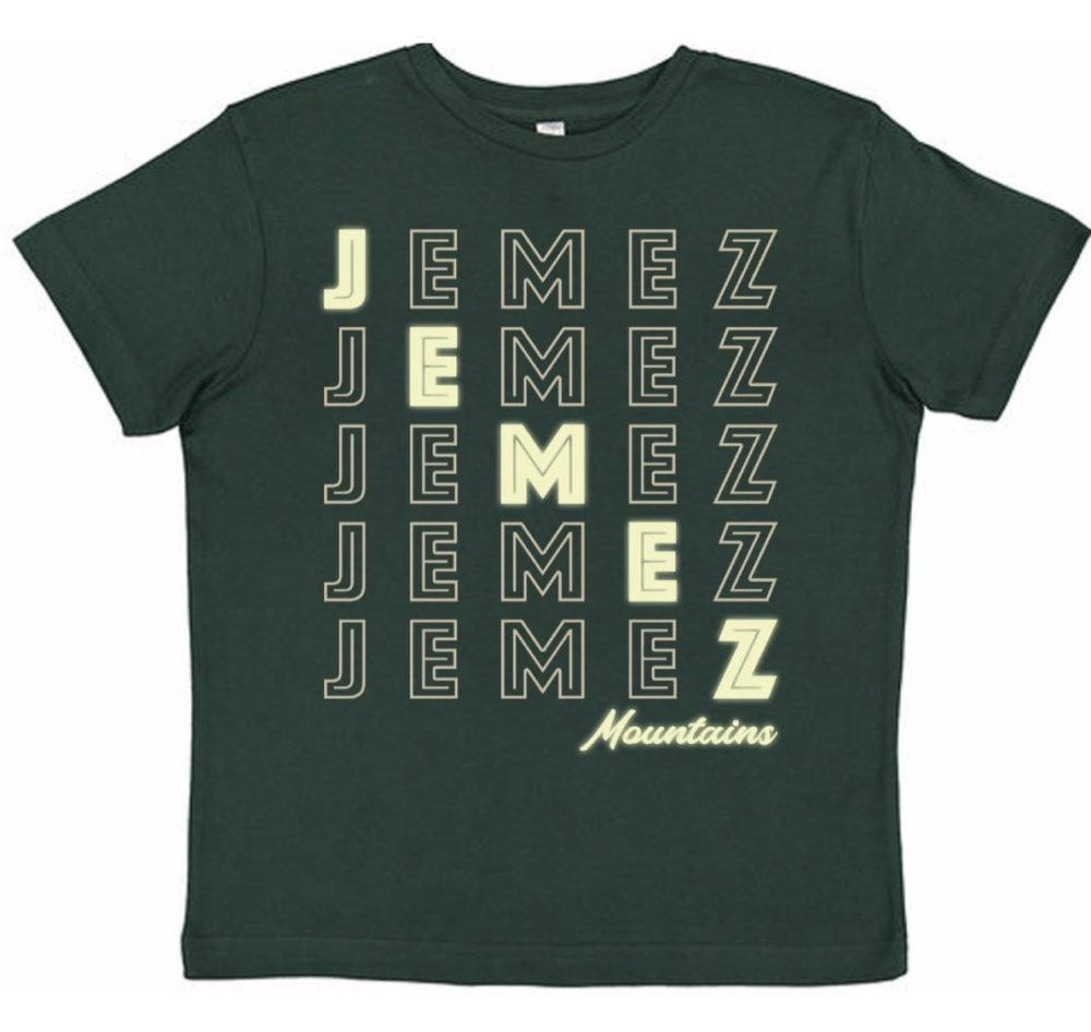 Stacked JEMEZ YOUTH T-Shirt Diagonal Glow-in-the Dark JEMEZ, Forest Green - Image 2