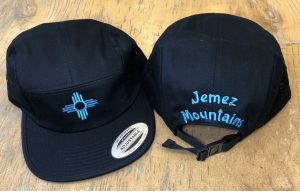 Jemez Mountain CAP Hat Embroidered Turquoise Zia Camper Style Flat Bill 5 Panel