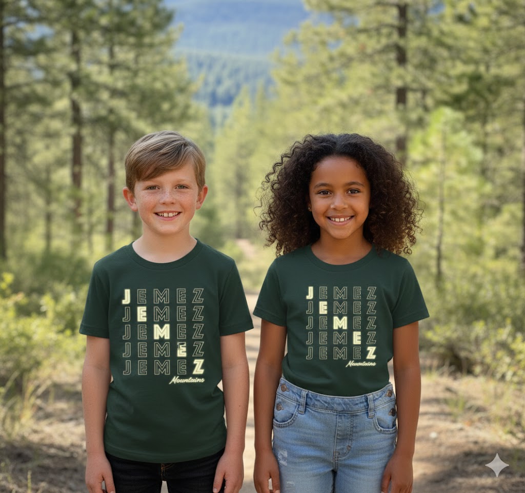 Stacked JEMEZ YOUTH T-Shirt Diagonal Glow-in-the Dark JEMEZ, Forest Green