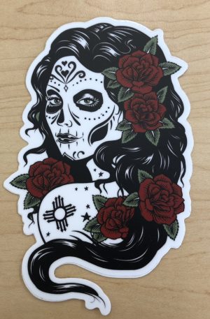 La Muerta Vinyl Sticker Jemez Springs 5”x3.25”