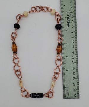 Tribal Infinity Copper Link Necklace - Size