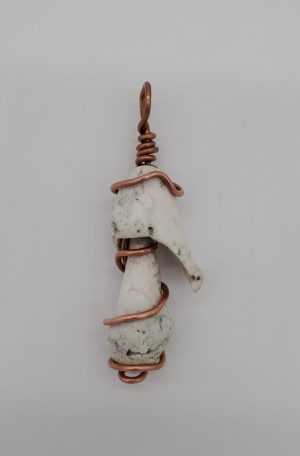 Bimini Conch & Copper Wire Wrap - Front