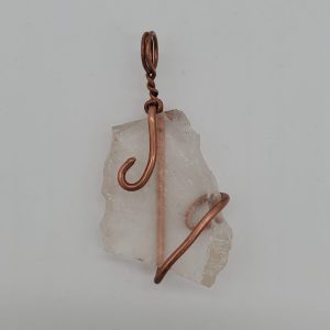 Recycled Clear Glass Pendant - Front