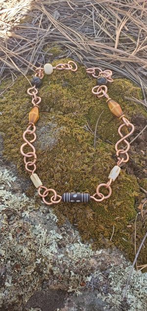 Tribal Infinity Copper Link Bracelet