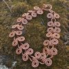 Egyptian Scrollwork Copper Bracelet - Moss