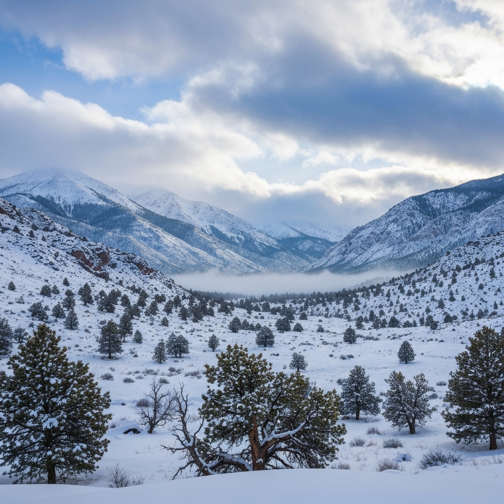 The peace of the winter in the Jemez Mountains